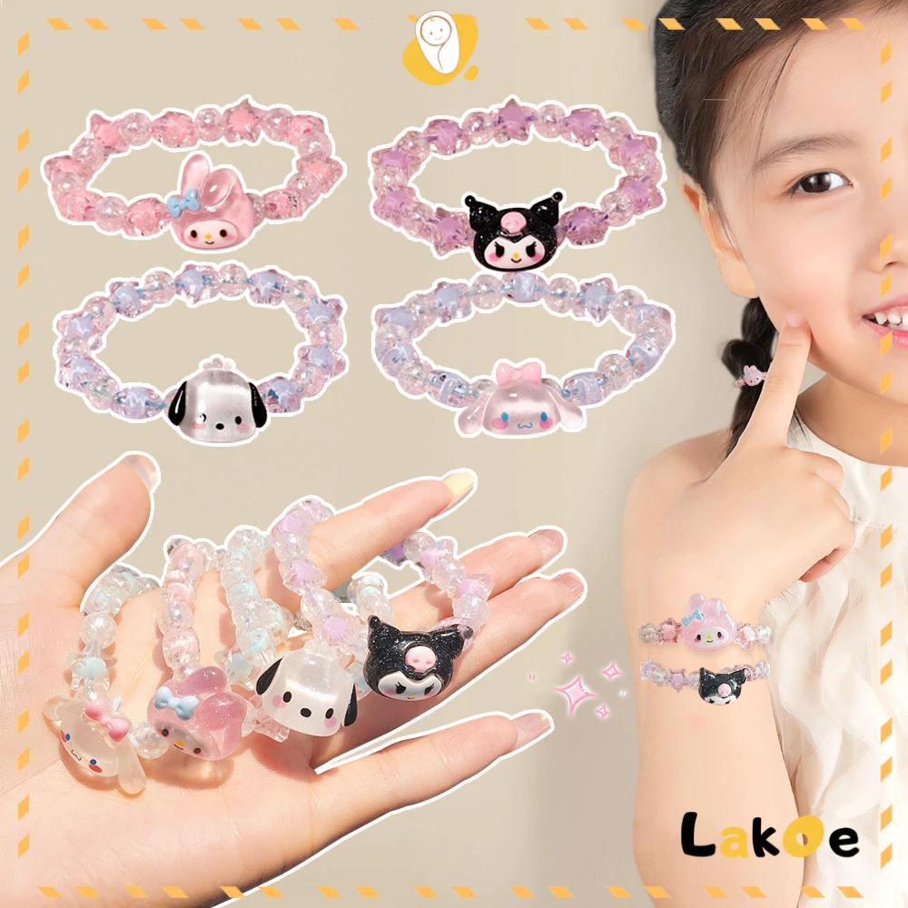 Bracelet Kuromi Pour Enfants – Pendentif Dessin Animé, Ajustable Et En Acier De Qualité – Un Joli Bijou Pour Les Filles !