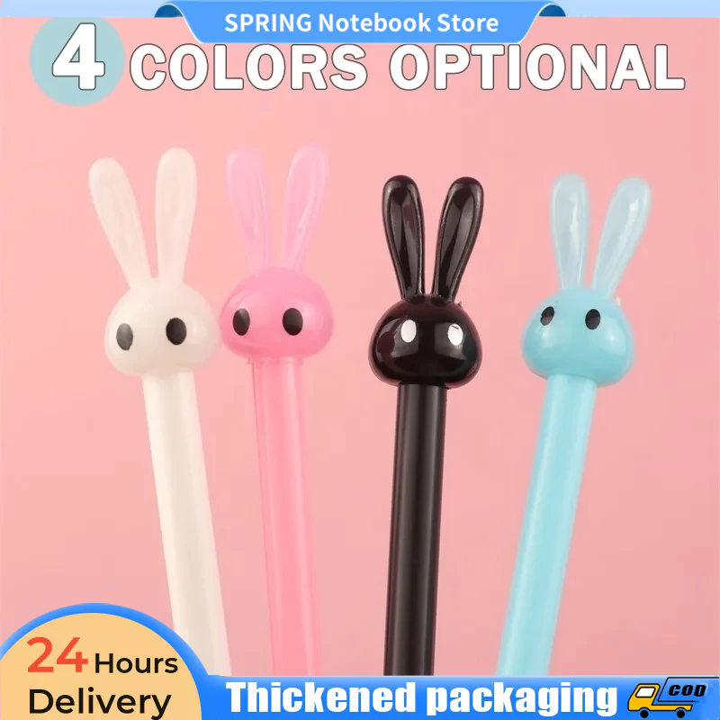 Cartoon Cute Rabbit Gel Pens 0.5mm Kawaii Cute Black Sign Pen Office ...
