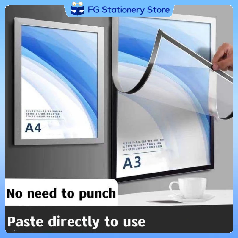 A4 A3 Magnetic Display Sticker Photo Certificate Framework Wall Sticker ...