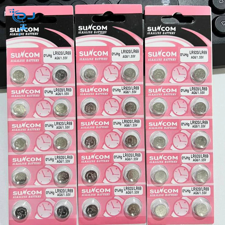 LR920 / LR69 AG6 Suncom 1.55V Alkaline Cell Button / Watch Battery ...