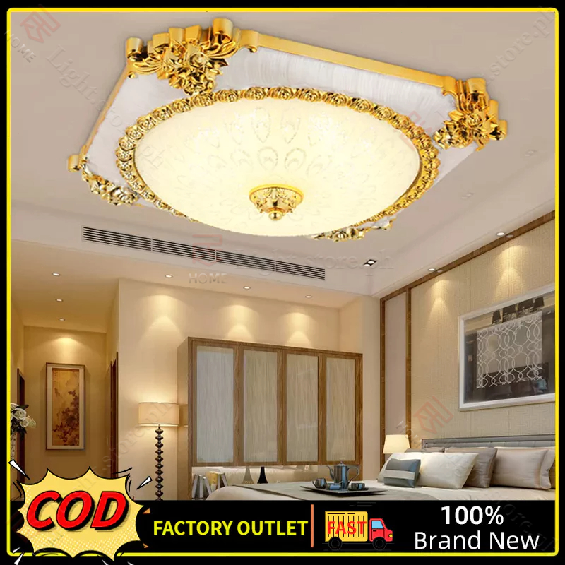 （Hot）Luxurious LED Lights Tricolor Dimming Ceiling Light Living/Bed ...