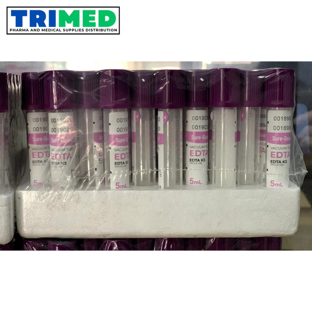 Blood Collection EDTA Vacuum Tubes / Vacutainers Purple/Lavender Top