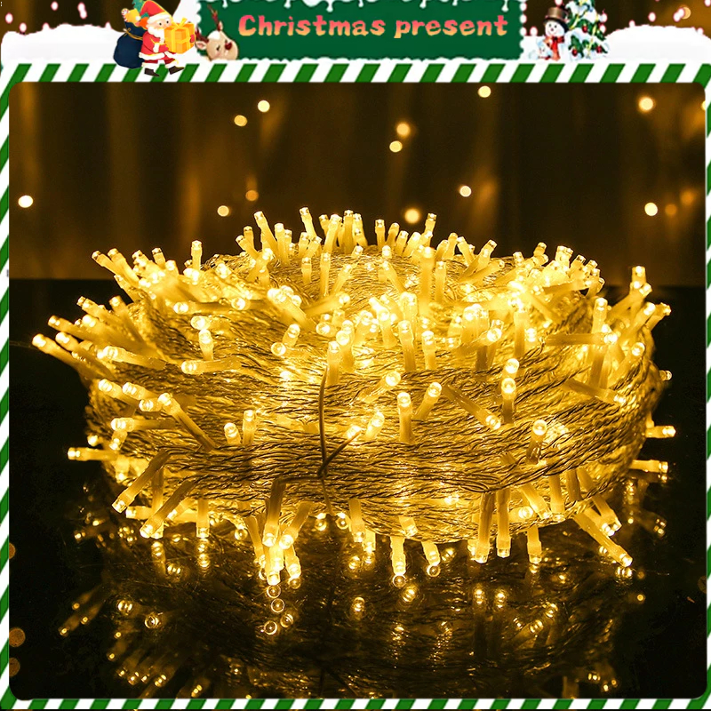 10M100L Waterproof Christmas Light Party Decoration Christmas String Lamp Indoor Outdoor LED