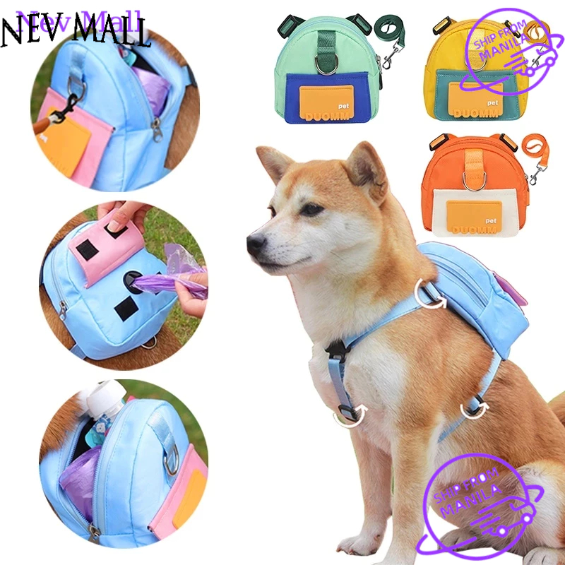 Pet backpack Cartoon dog backpack large capacity outdoor travel