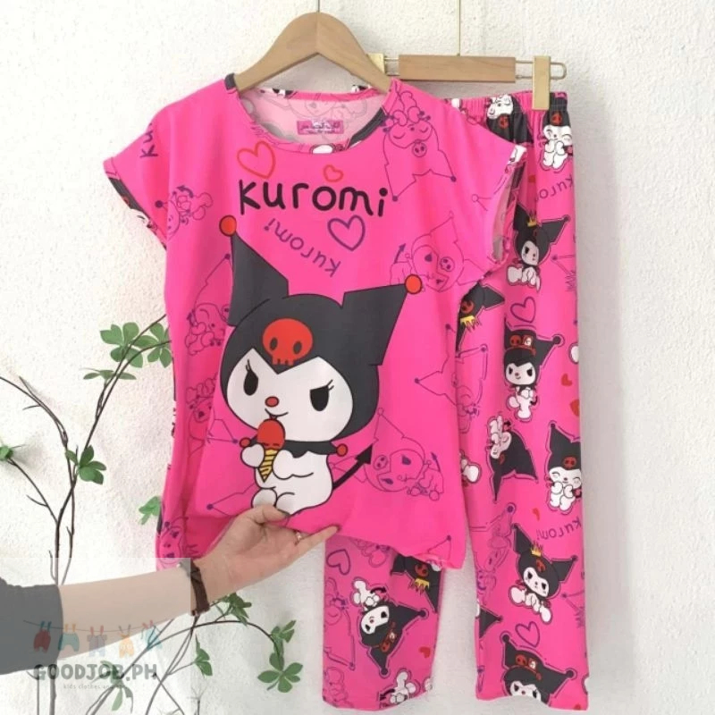 KUROMI sleepwear terno pajama for kids | Shopee Philippines