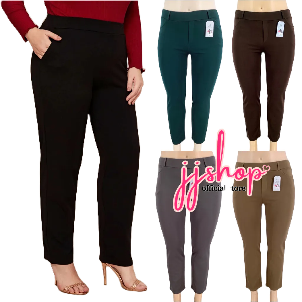 Plus Size 36 upto 40 High Waist Jegging Slacks Pants Stretchable