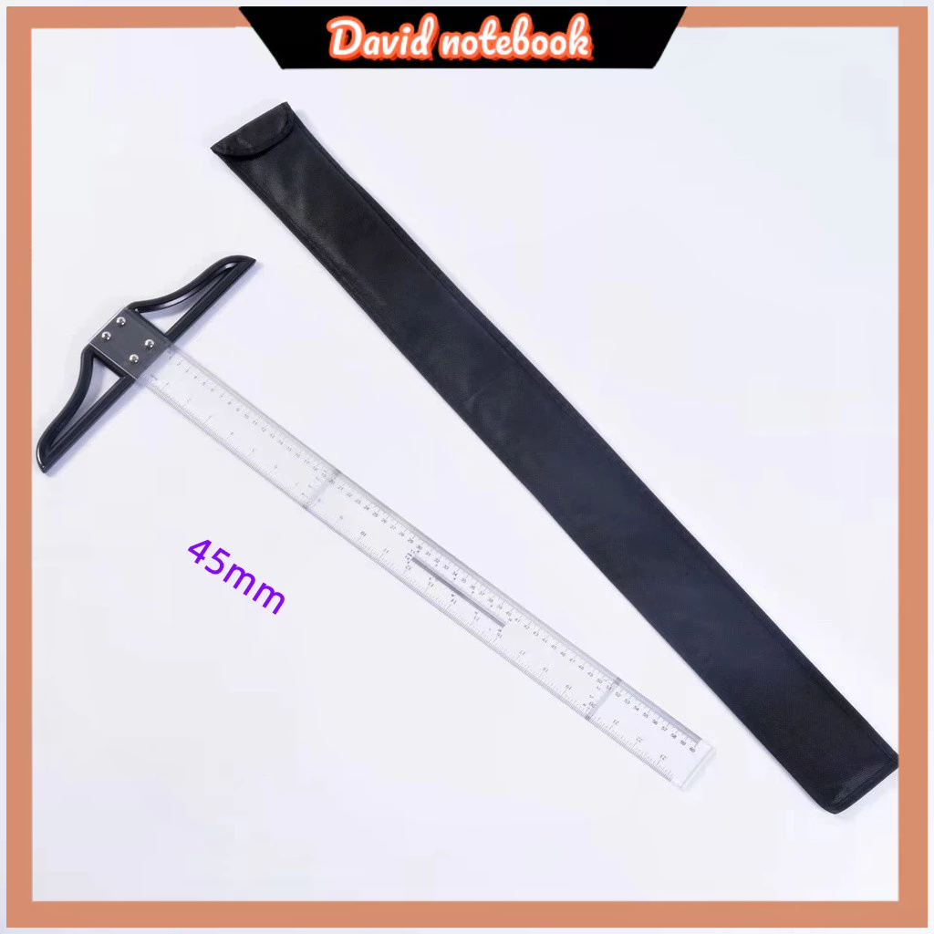 45/60/80cm Plastic T Square Acrylic Graduated Ruler Drafting Detachable ...