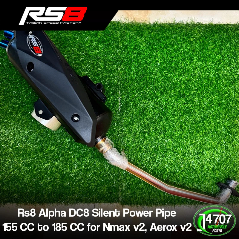 Rs8 Alpha DC8 Silent Power Pipe 155cc to 185cc for Nmax v2, Aerox v2 ...