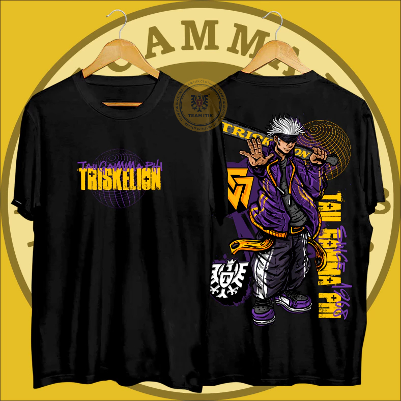 TEAM ITIK CLOTHING TRISKELION (SATORU GOJO ) taugammaphi 1968 T-shirt ...