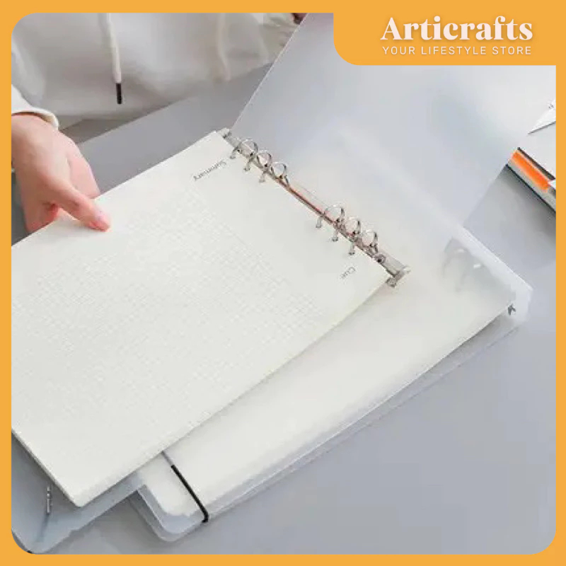 6 Holes B5/A4 Horizontal Loose Leaf Metal Clip Frosted Binder | Shopee ...