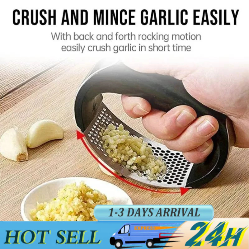 Stainless Steel Garlic Press Rocker - Professional Grade Garlic Mincer ...