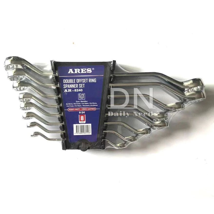 8-24mm 8 Pcs ARES Tools Set Combination Wrench Set Double Ring Offset ...