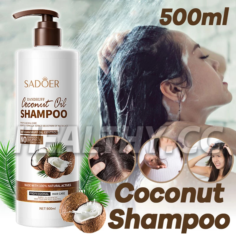 500ML Anti Dandruff Shampoo Coconut Oil Shampoo for Scalp Itching Oil