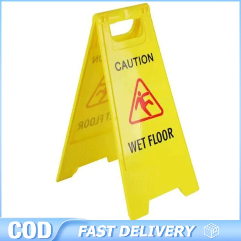 Yellow Caution Wet Floor Signage Signage Warning Foldable Roadside