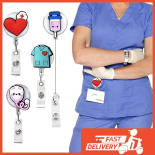 Badge Reel Nurse Accessories Clip Medical Assistant Key Card Holder  Retractable Radiology Name Badges - AliExpress