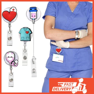 1pcs Retractable Pull Badge Nurse Cute Badge Reel Clip Badge