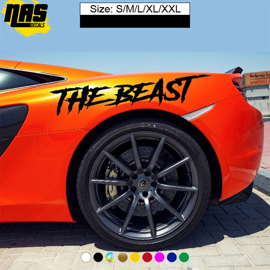 The Beast Logo Waterproof Vinyl Sticker Set Aesthetic Dec for Car & Motorcycle, JDM Bumper