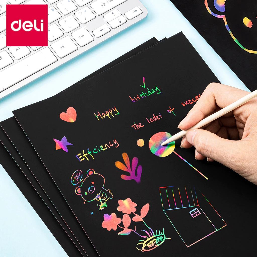 Deli 16K Colorful Scratch Paper 10Sheets/Bag 3242 | Shopee Philippines