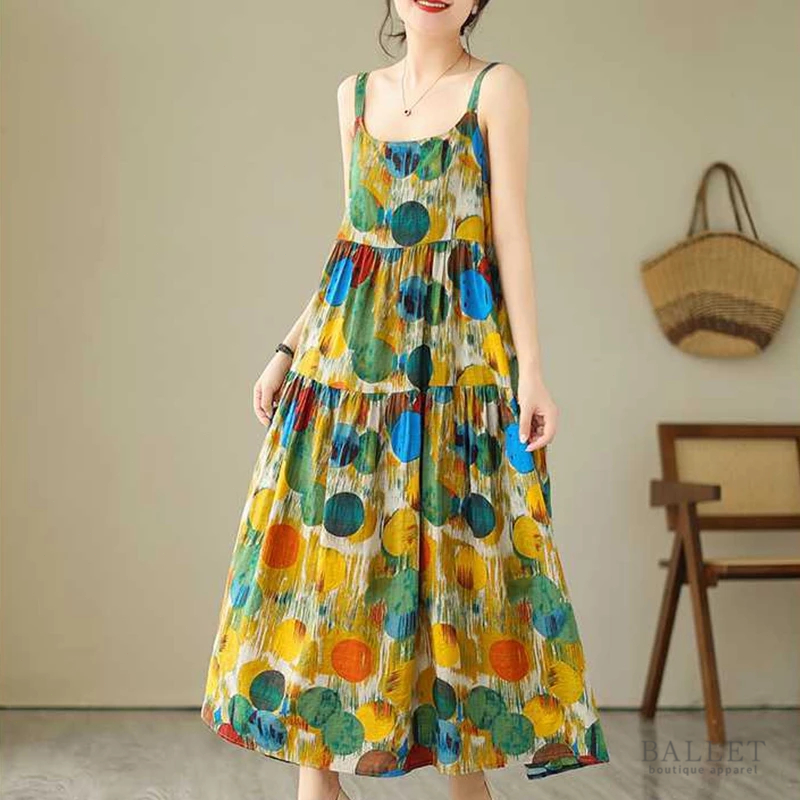 Plataz Man Seaside Beach Short Dress Girl Sanya Travel To Take Pictures Loose Temperament Chiffon Dress