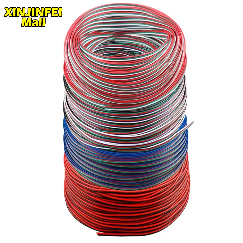 #22 2P/3P/4P/5P/6P Power Wire And Ribbon Cables For Low Voltage LED ...