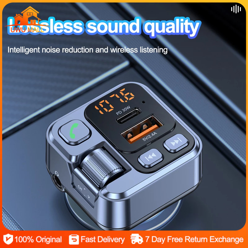 SEAMETAL 30W Quick Car Charger Mp3 Player Bluetooth 5.1 HandsFree