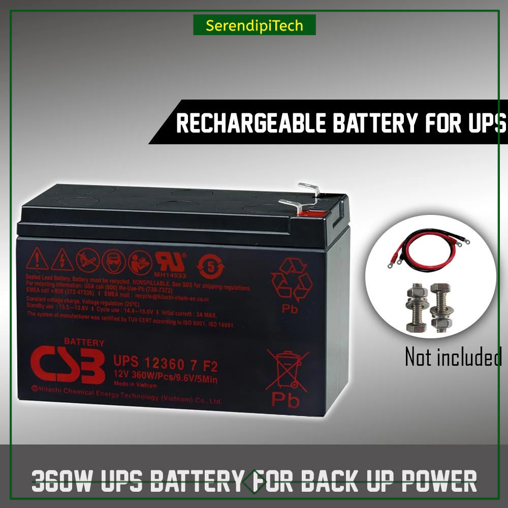 Original YUASA UPS Battery 12V 7.2Ah 360 Watts for back up power