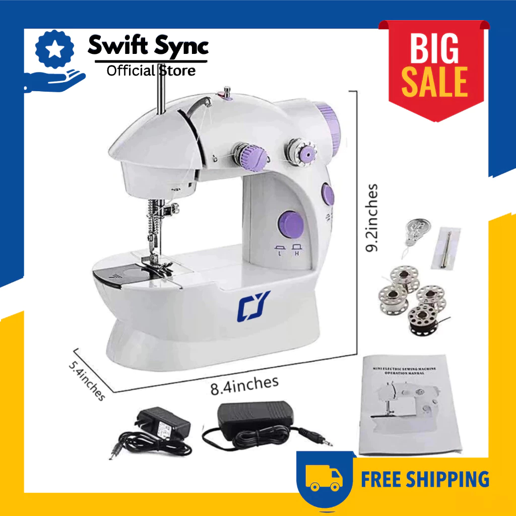 Swifts Mini Portable Electric Sewing Machine Battery Operated Sewing Machine With Foot Pedal 8025