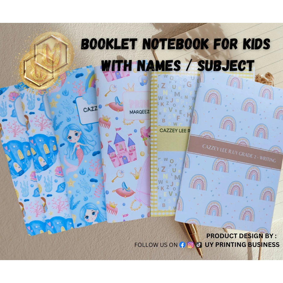 NOTEBOOK FOR KIDS KNDER TO GRADE 1 50 LEAVES WITH NAMES & SUBJECT ...