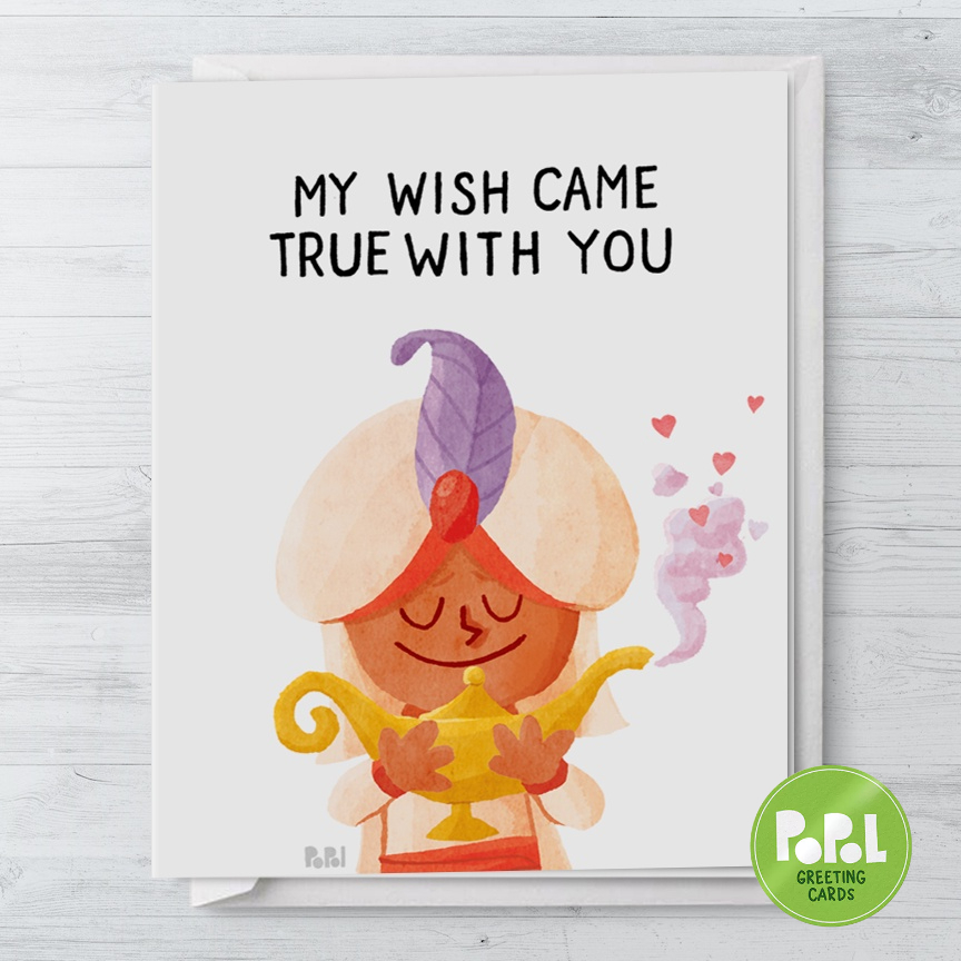 Popol - My Wish Came True With You - Greeting Card Cute Funny Sweet ...