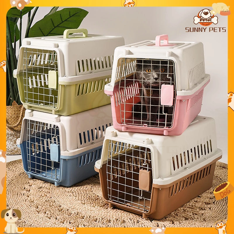Portable M&L Size Pet Cat Carrier Travel Cage Puppy Kuting Airline
