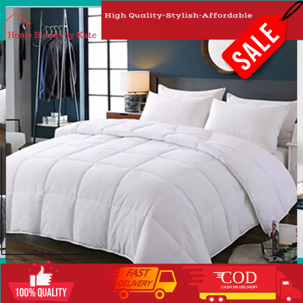 xxHBK' Elegant Plain White Comforter/ Filler Alternative Bed Comforter