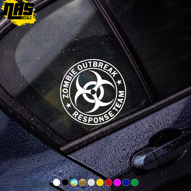 Zombie Outbreak Response Team Novelty Sign Sticker - Waterproof Vinyl ...