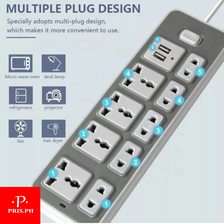 PRIS Extension MultiFunction powerMulti switch Socket Heavy Duty Cord ...