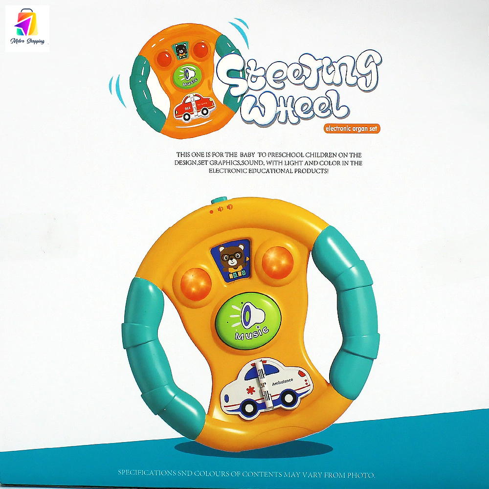 Wheel Interactive Driving Learning Toy with Flashing Light and Sound ...