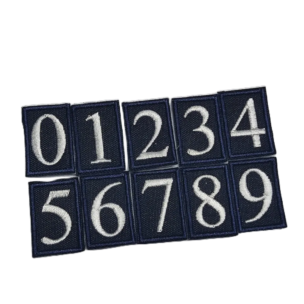 NUMBERS NAVY BLUE EMBROIDERY PATCHES | Shopee Philippines