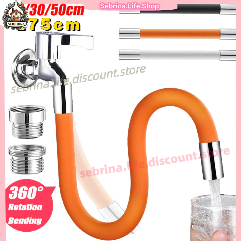 Adjustable Faucet Extension Hose Rotatable Bending Water Faucet Tube ...