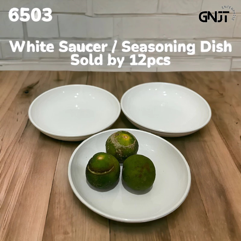 12pcs White Saucer Seasoning Dish Soy Dish Mini Saucer Plastic Plate