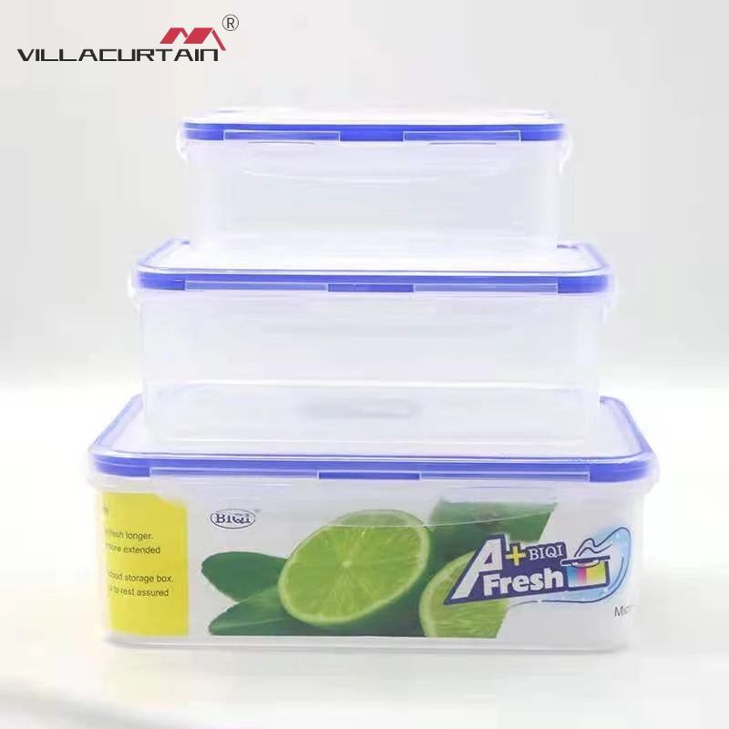 VILLACURTAIN TUPPERWARE Rectangle 3PCS Set Easy Lock Container Food ...