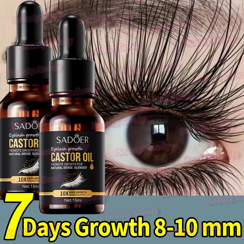 15ml Natural Castor Oil Hair Eyebrow Eyelash Growth Essence Natural