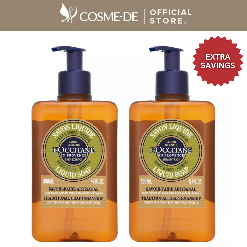 Loccitane Verbena Hands And Body Liquid Soap 500ml X2 [exclusive Bundle