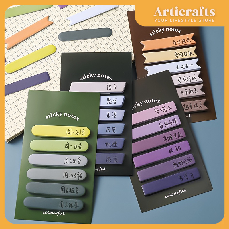 120sheets/pad Morandi Gradient Sticky Notes | Shopee Philippines