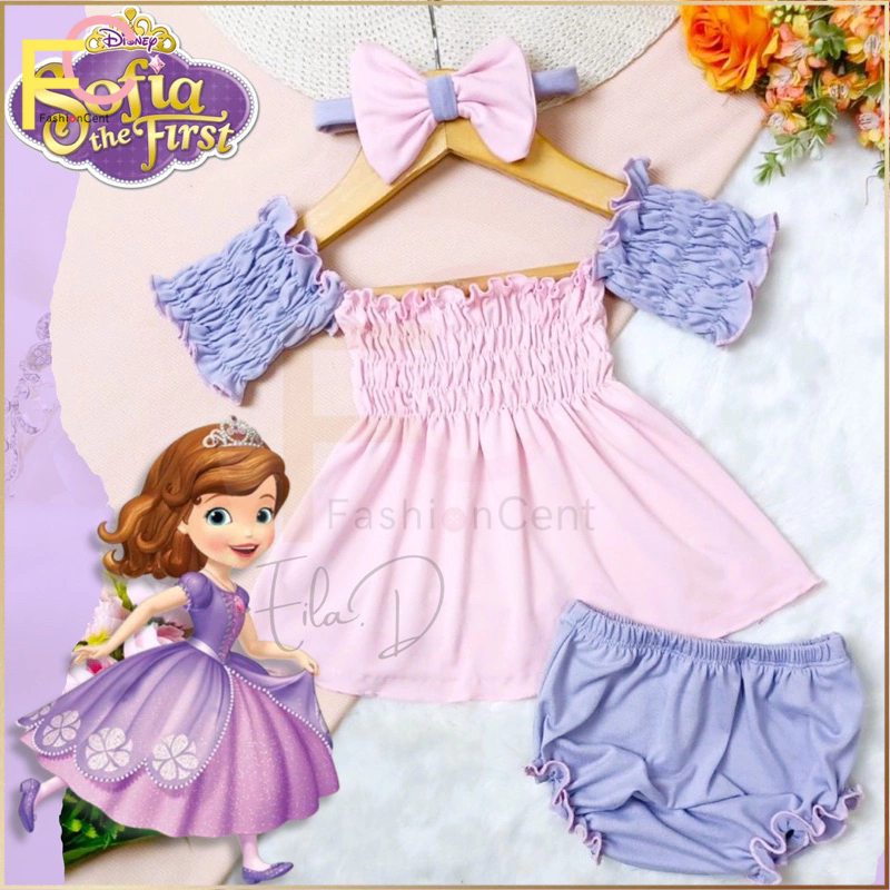 3in1 Tiffany Disney Smocking Set for baby girl 1-18months | Shopee ...