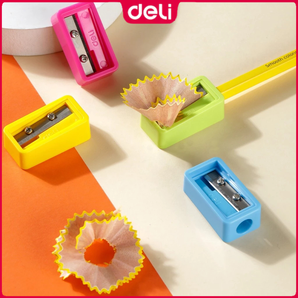 Deli Pencil Sharpener Cute Manual Sharpener Student Stationery School ...