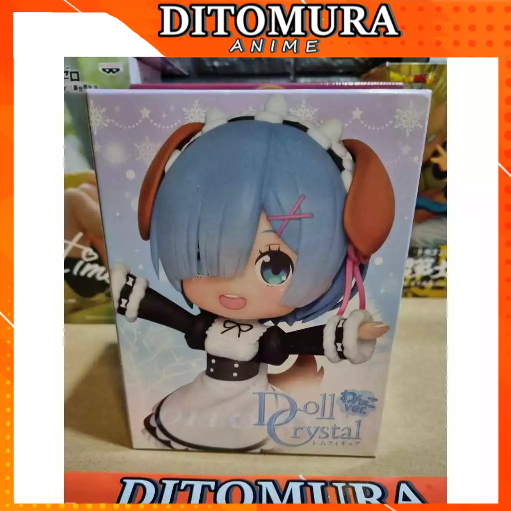 Re Zero Rem Crystal Doll Puppy Version Authentic Taito Figure Shopee