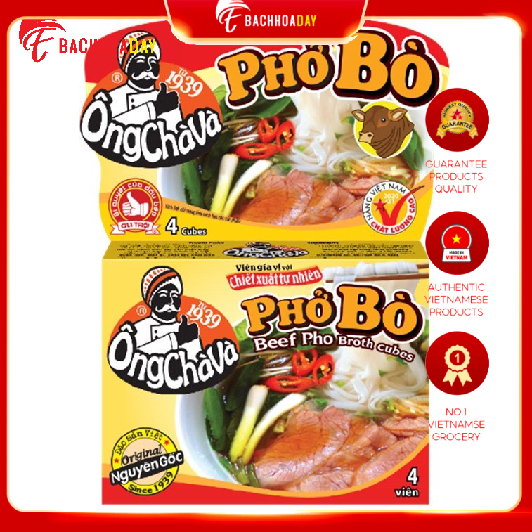 Gia v ph b Ong Cha Va Pho Bouillon Broth Cubes for Beef