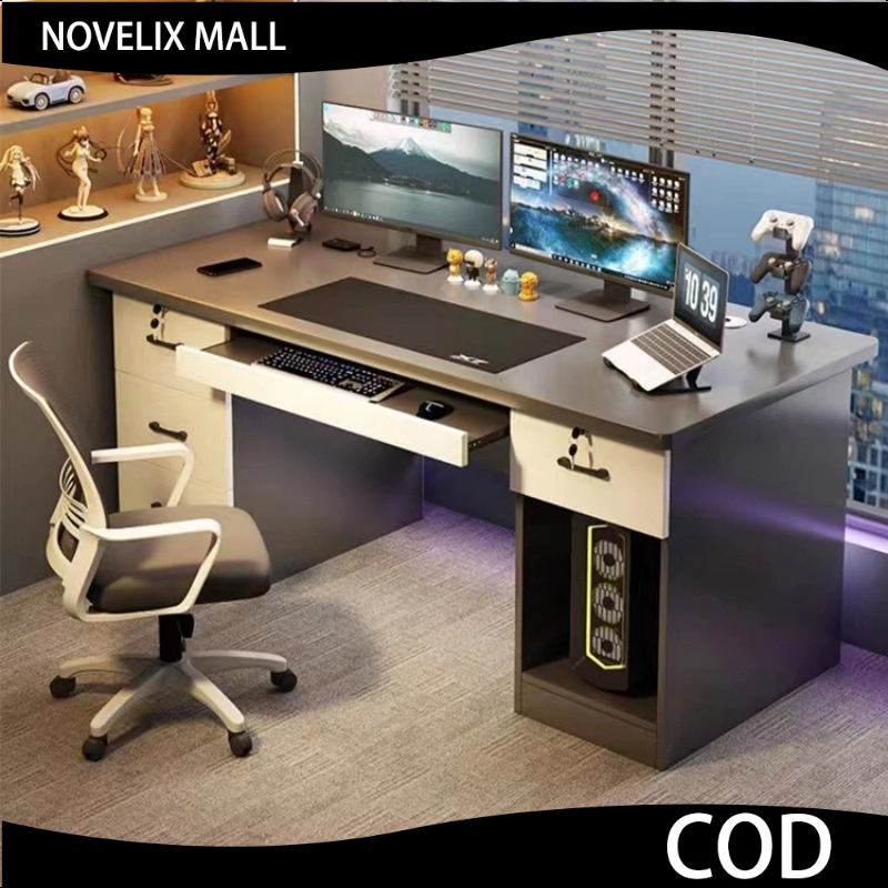 Computer Desk with 4 Drawers and Keyboard Tray multifunction office ...