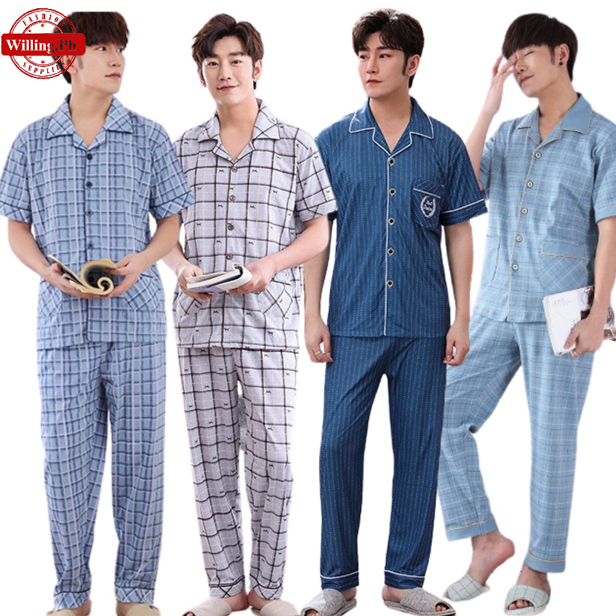 Men s Sleepwear M 3XL Pajama Set Polyester Spandex Available WILLING PH Shopee Philippines