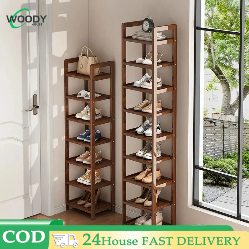Bamboo Shoe Rack Standing Multilayer Shoe Shelf Wooden Shoe Rack Bamboo ...