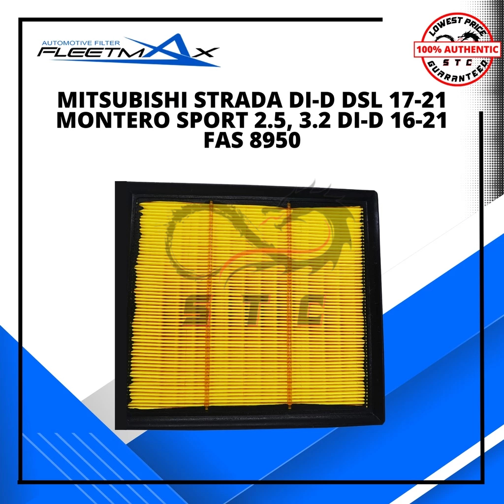 FAS 8950 Fleetmax Air Filter for MITSUBISHI STRADA DI-D DSL 17-21 ...