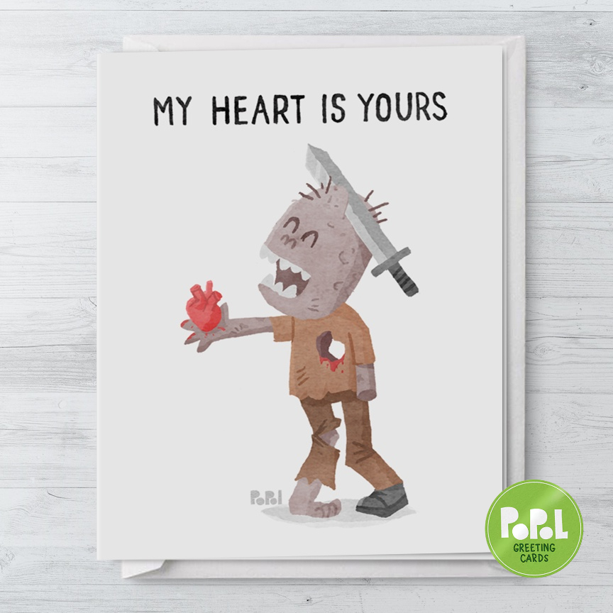 Popol - My Heart Is Yours - Greeting Card Boyfriend Girlfriend Husband ...